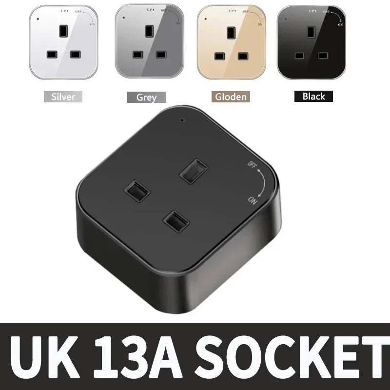Power Track Universal Socket with USB Wall Mount Power Strip Removable Outlet Adapter