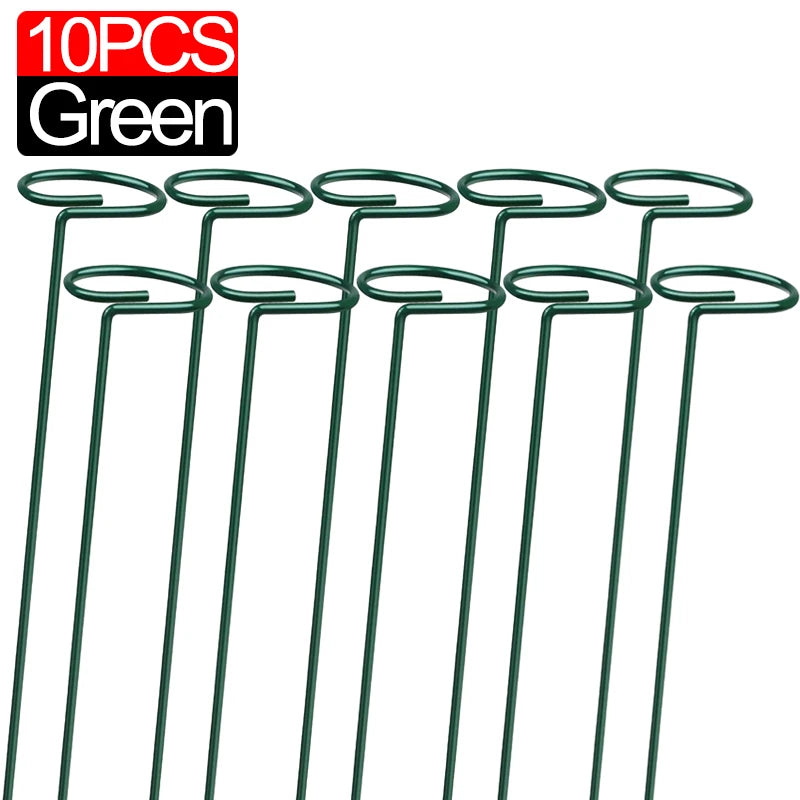 35/45/55cm Garden Support Stake Ring Metal Garden Plant Support Single Stem Shrub Holder for Plants Rose Flowers Vegetables Vine