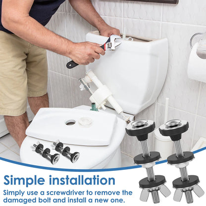Bathroom Screws Bolts Stainless Steel Toilet Tank Bolt Reliable Support Split Washer 2pcs Bowl Bolt Kit Easy Installation