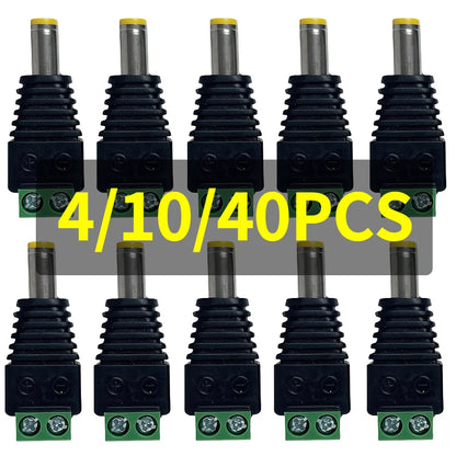 12V DC Power Terminal Block Connector Plug Adapter for TV CCTV Camera LED Strip Light SMD Wire Connection