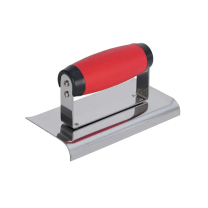 New 1Pcs Rubber Handle Plastering Trowel Concrete Trowel Drywall Tools Stainless Steel Corner Shaping Trowels Corner Tool