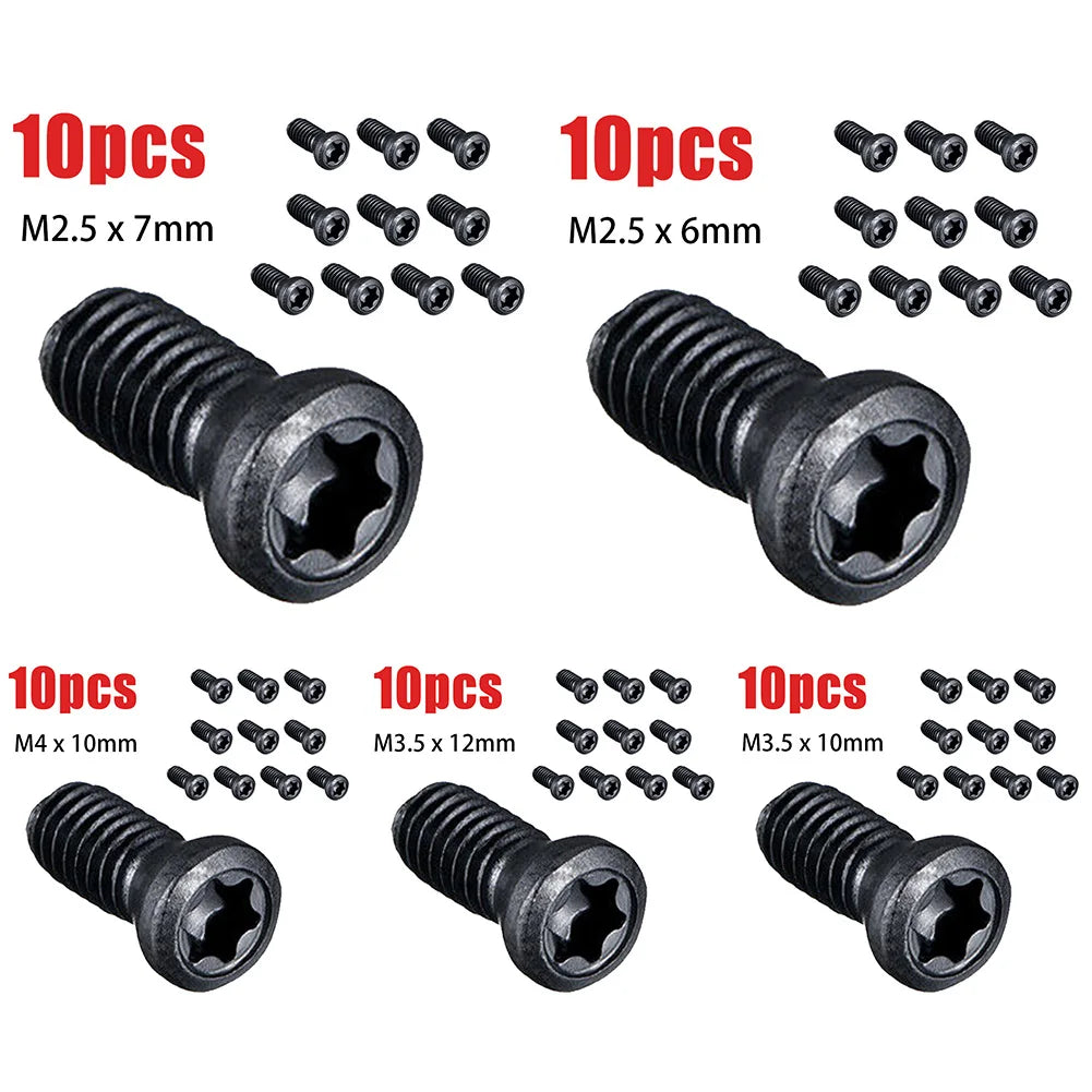 Torx Steel Screws M2.5 x 7mm / M2.5 x 6mm for CNC Lathe Tools and Carbide Insert Replacement