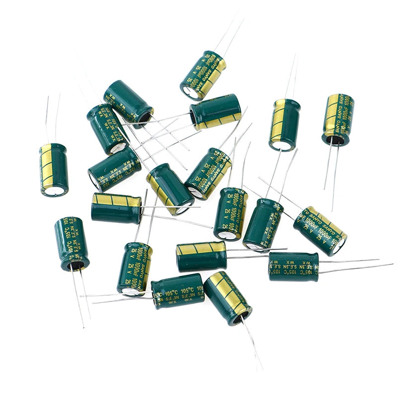 New 20Pcs 25V1000UF 10MMX16MM New Electrolytic Capacitors