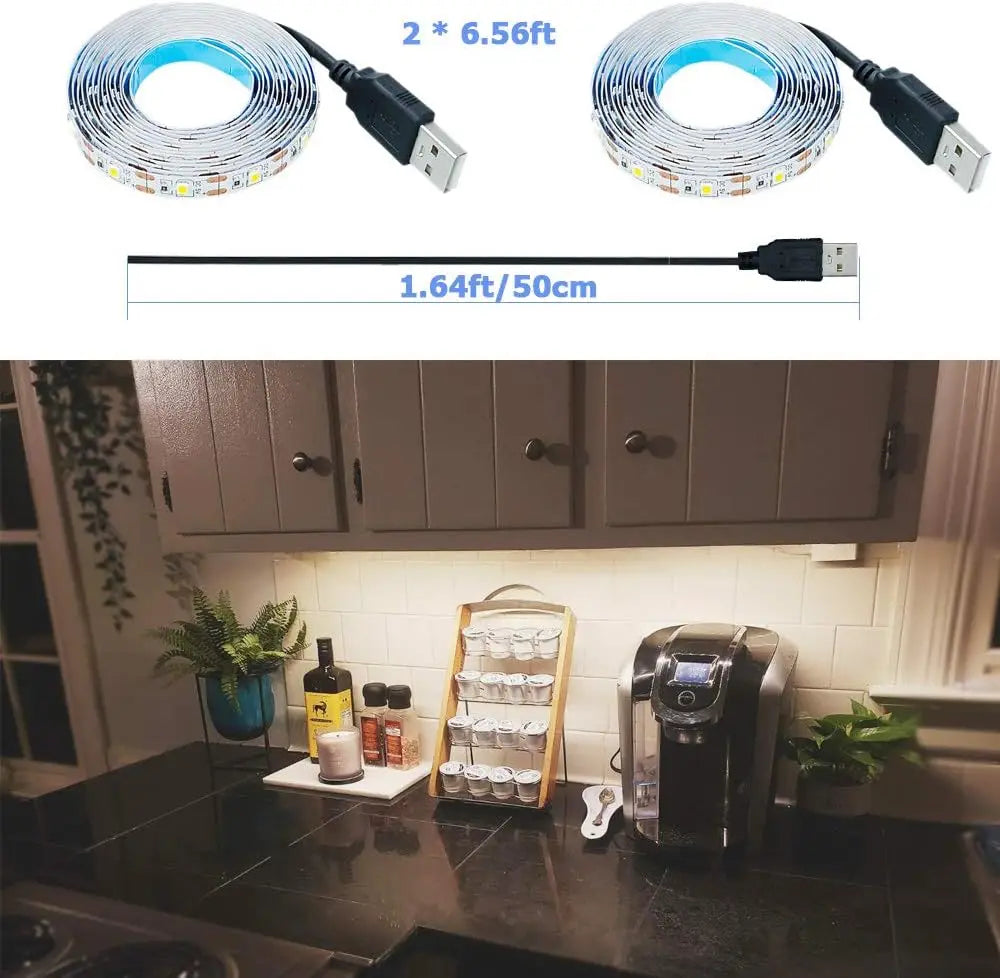 DC5V USB 2835 LED Strip Light White Warm White TV Background Lighting