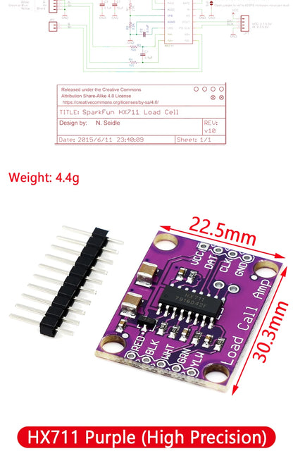 HX711 AD Module with 50Kg Body Load Cell Weighing Sensor and Measurement Tools
