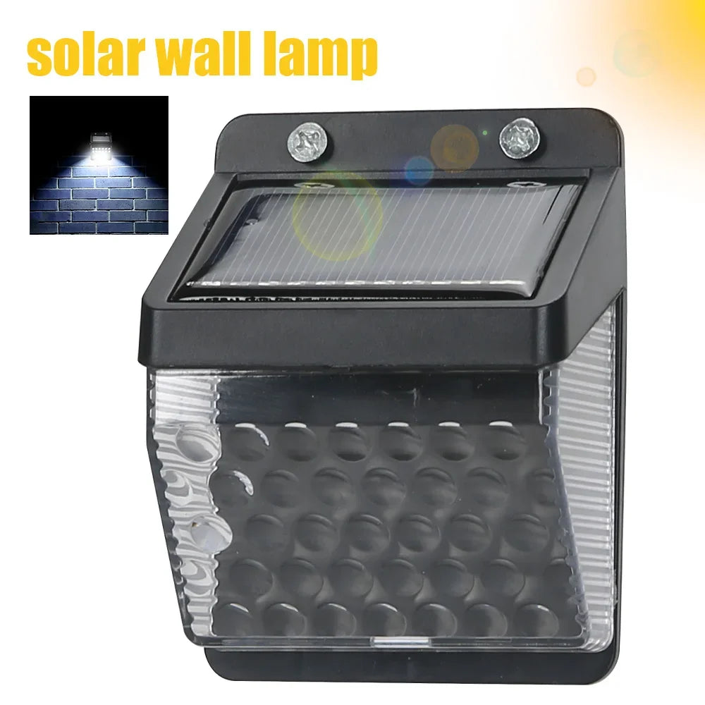 Mini Solar LED Wall Lamp with Light Sensor Waterproof Garden Light