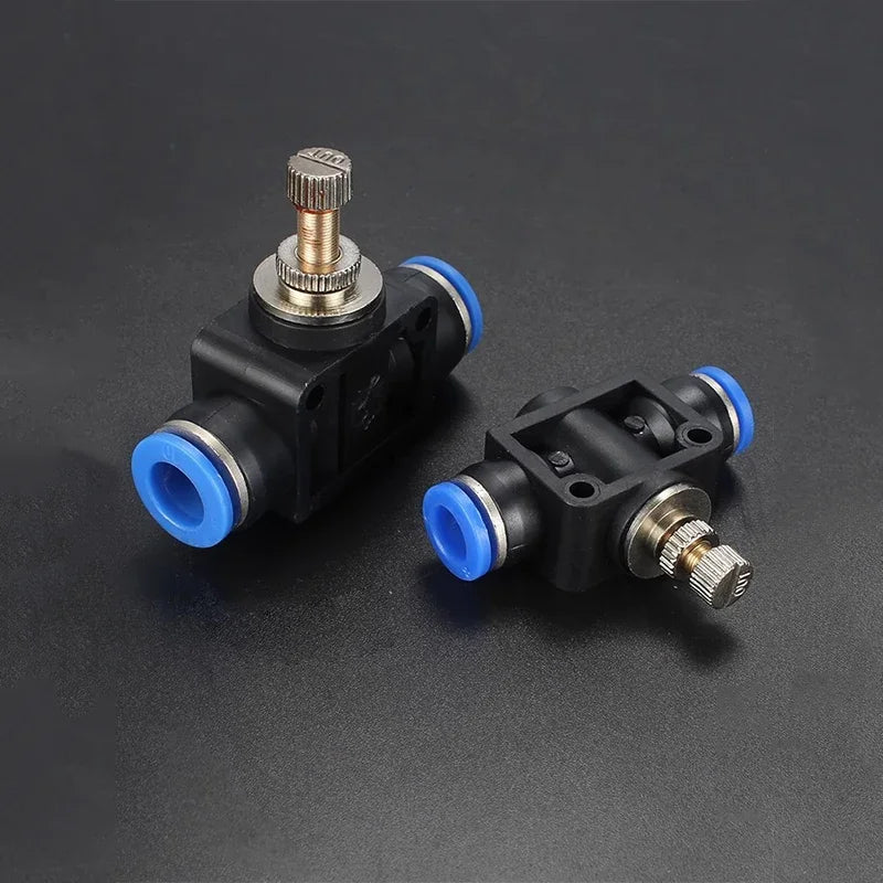 SA Throttle Valve 4-12mm Air Water Flow Control Pneumatic Push In Fittings for Hose Tube Speed Regulation
