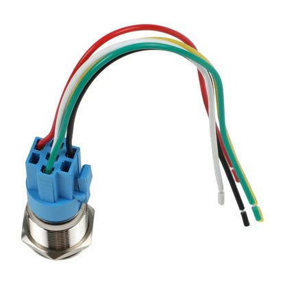 Control Systems Yellow Light Momentary Button Switch 12-24V Momentary Push Button Compact Push Button IP66 Push Button