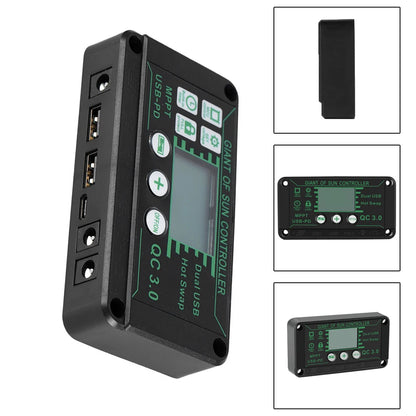 Digital Display Waterproof MPPT Solar Charge Controller Adjustable Current Options 10A 100A Efficient Energy Utilization