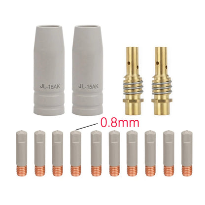 14pcs Welding Torch Nozzle Kit 15AK Coating  For Protection Nozzle Non Welding Airless Protection Machine