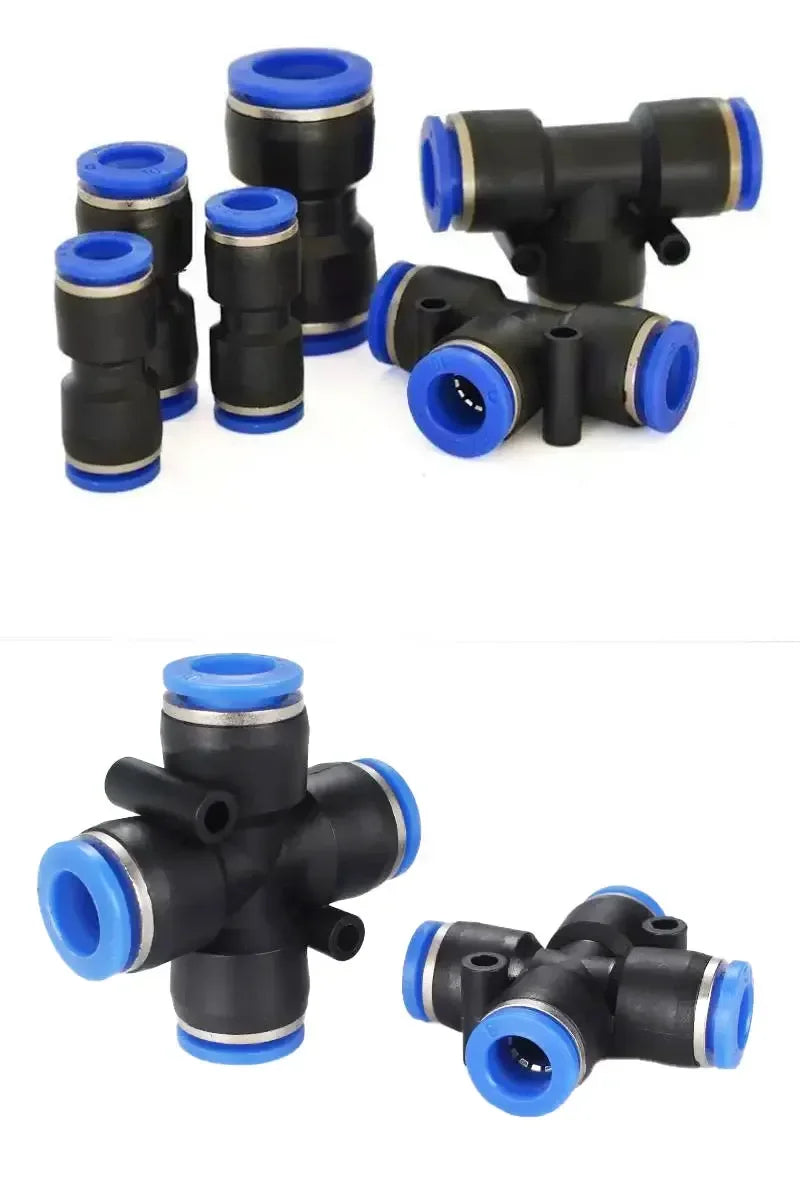 Boxed Pneumatic Fittings PU-12 PE-12 PZA-12 PY-12 PV-12 Quick Release Connectors Kit for 4mm Plastic Hose Couplings