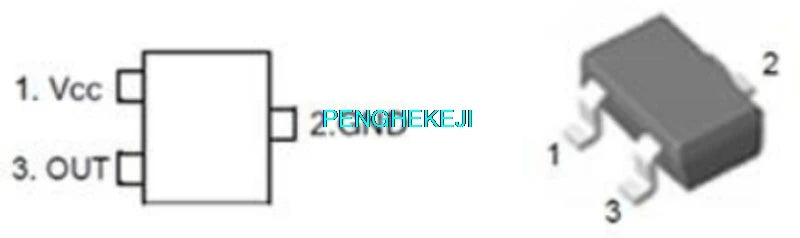 5PCS A3144E 44E SOT-23 Unipolar Hall Effect Sensor Switch HAL3144E Module