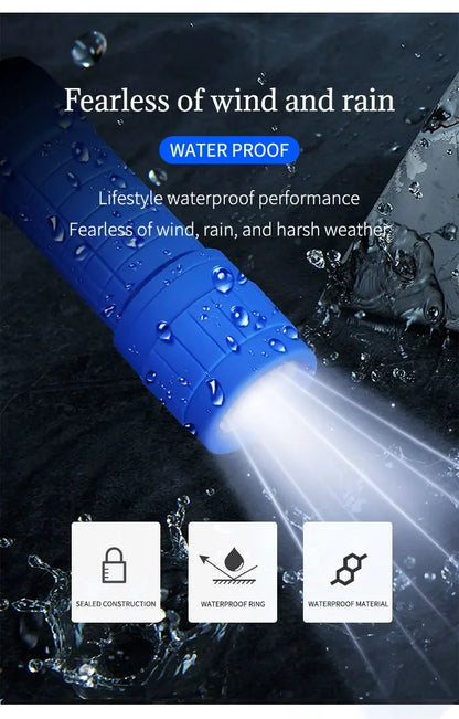 Mini Portable Children's Flashlight Nine XPE Lamp Beads Strong Lighting Using 3 NO.7 Batteries Fixed Focus Pocket Outdoor Torch