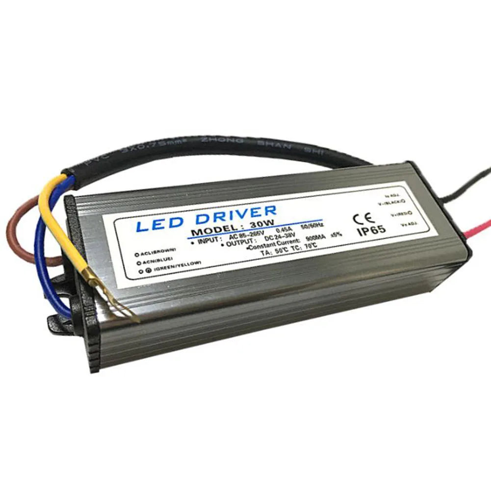 LED Driver Power Supply 10W-60W 300-1800MA Floodlight Transformer Waterproof 44*25*21Mm Overload Protection Electronic Component