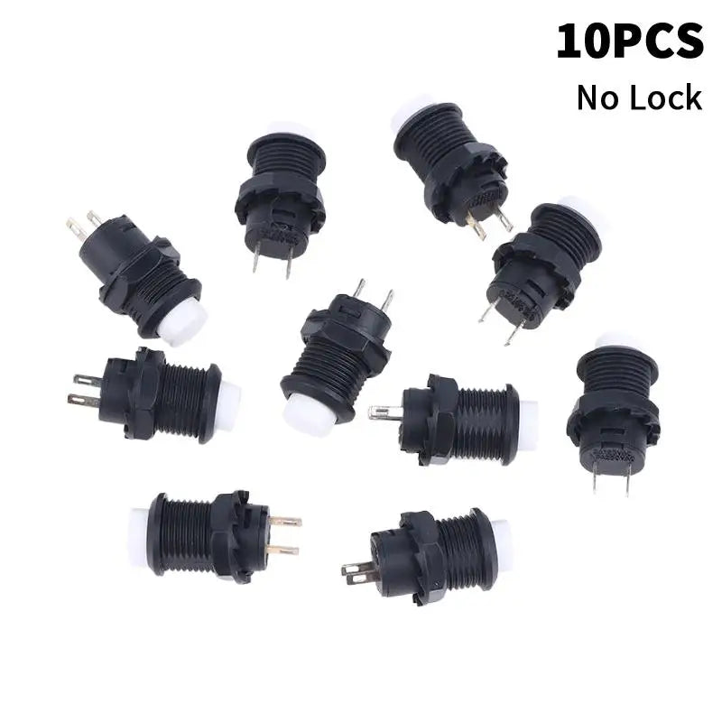 10pcs DS-428/427 12mm Push Button Switch – Self-Lock & Momentary Pushbutton Switch OFF-ON 1.5A/250VAC