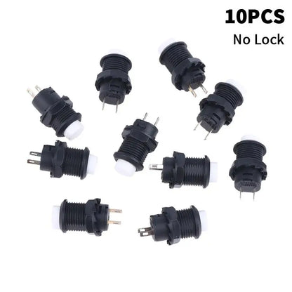 10pcs DS-428/427 12mm Push Button Switch – Self-Lock & Momentary Pushbutton Switch OFF-ON 1.5A/250VAC