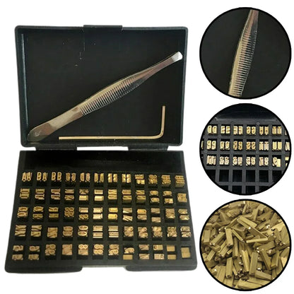 120pcs 2*3*15mm Hot Stamp Pper Letters Thermal Ribbon Printing Font Ding Machine Word Grain For Manual Semi-automatic Ding Machi