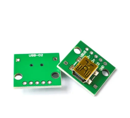 2PCS/LOT USB to DIP Adapter Board Mini/Micro USB 2.54mm 5-Pin Female B Type USB2.0 PCB Converter