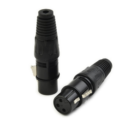 XLR DMX 3-Pin Male & Female MIC Snake Plug Audio Microphone Cable Connector, Signal Transmitter
