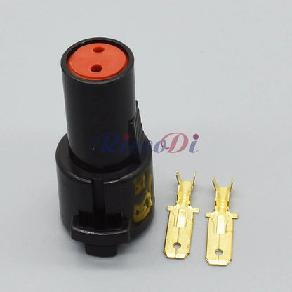 6.3mm 2 Pin Waterproof Automotive Connector Plug Socket Male Female for Car 6180-2541 / 6189-0274