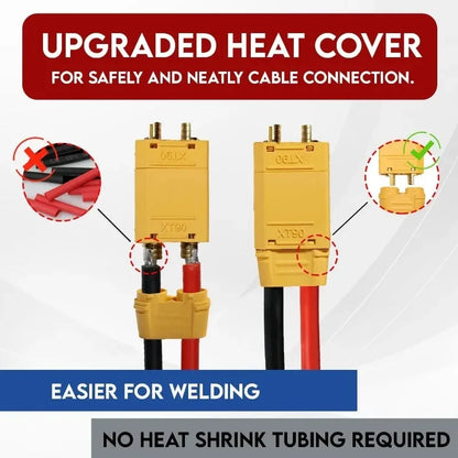 XT90 Male Female Connectors Plug Welding Terminal Plugs for RC Lipo Battery Motor Charge Lead Plugs Banana Male Female Adapter