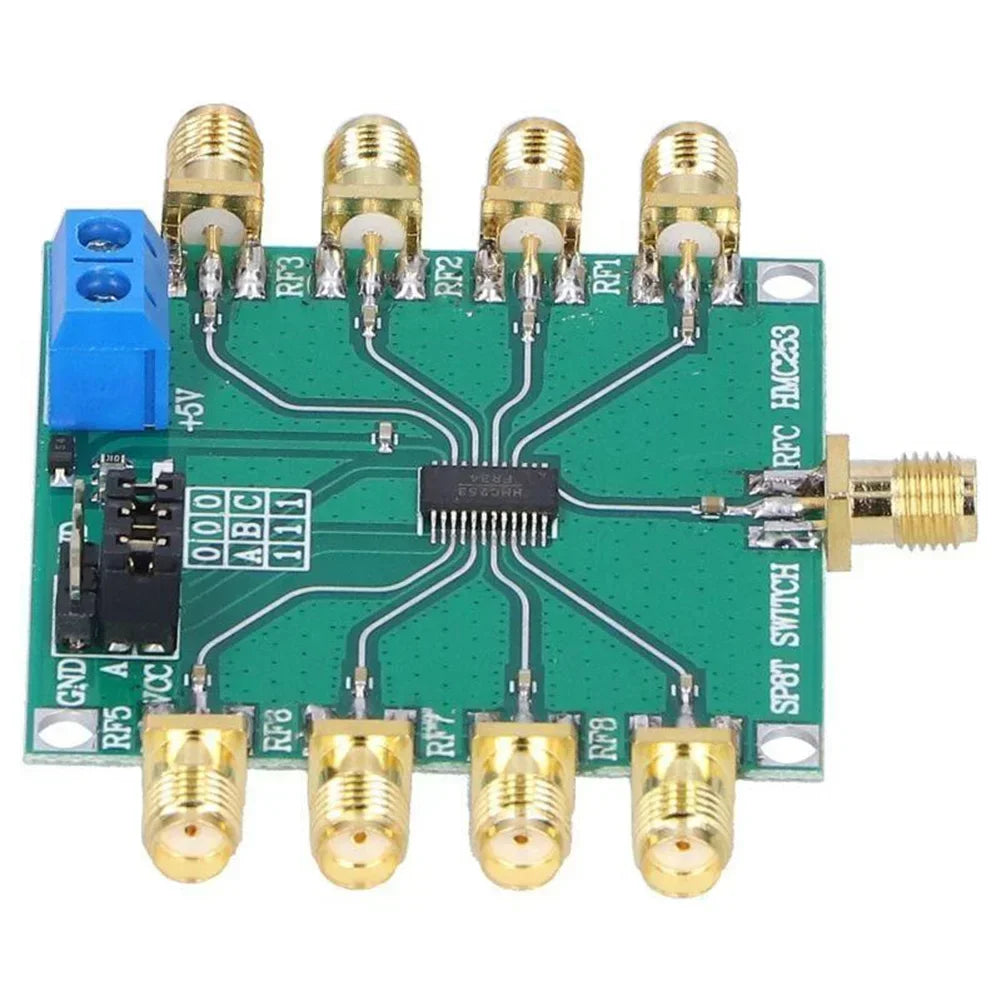 HMC253 RF Switch Module Open 8 RF Switch SMA DC2.5 GHz 3V-5V Power Supply 50x50mm PVB Size 1.0 DB Antenna Module