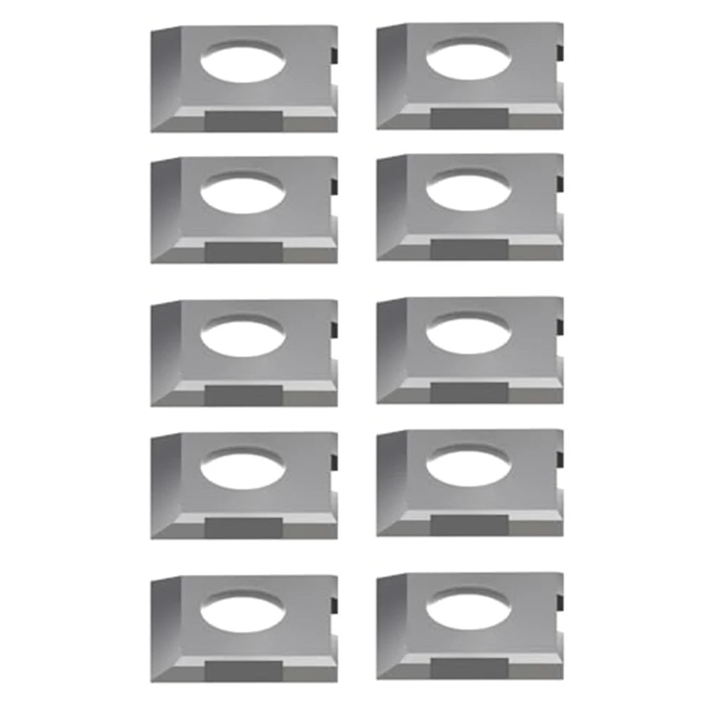 10pcs Carbide Inserts 14.27x14.27x2.0mm-50° Carbide Blade Cutter Replacement Aspirer Blade With Plastic Storage Box