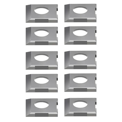 10pcs Carbide Inserts 14.27x14.27x2.0mm-50° Carbide Blade Cutter Replacement Aspirer Blade With Plastic Storage Box