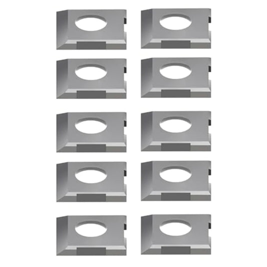 10pcs Carbide Inserts 14.27x14.27x2.0mm-50° Carbide Blade Cutter Replacement Aspirer Blade With Plastic Storage Box