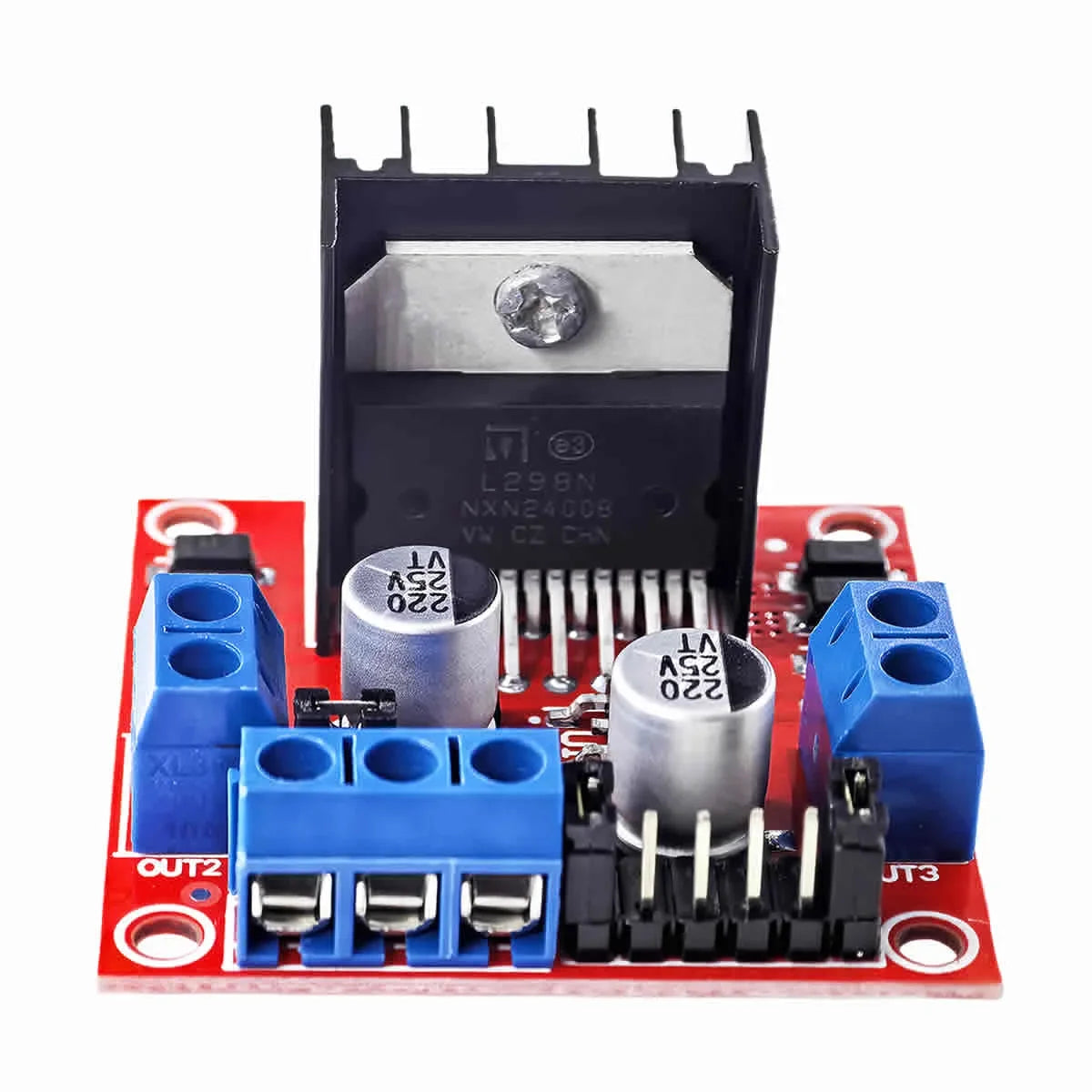 L298N Dual H-Bridge Motor Driver Module for DC Stepper Motors, Smart Robot Car and Arduino Projects