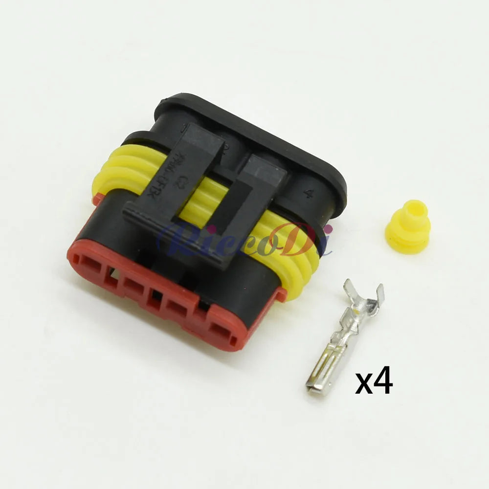 Tyco AMP Superseal 4 Pin Sealed Waterproof Connector 282106-1 282088-1 DJ7041-1.5 PA66