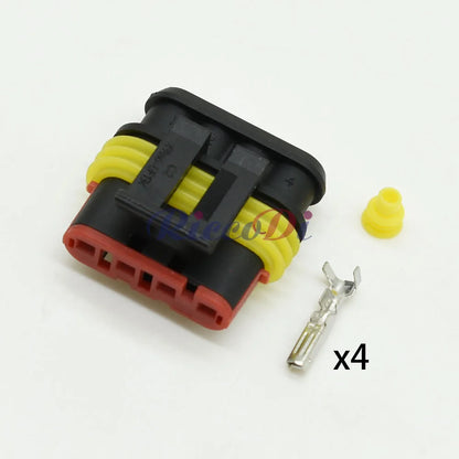 Tyco AMP Superseal 4 Pin Sealed Waterproof Connector 282106-1 282088-1 DJ7041-1.5 PA66