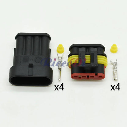Tyco AMP Superseal 4 Pin Sealed Waterproof Connector 282106-1 282088-1 DJ7041-1.5 PA66