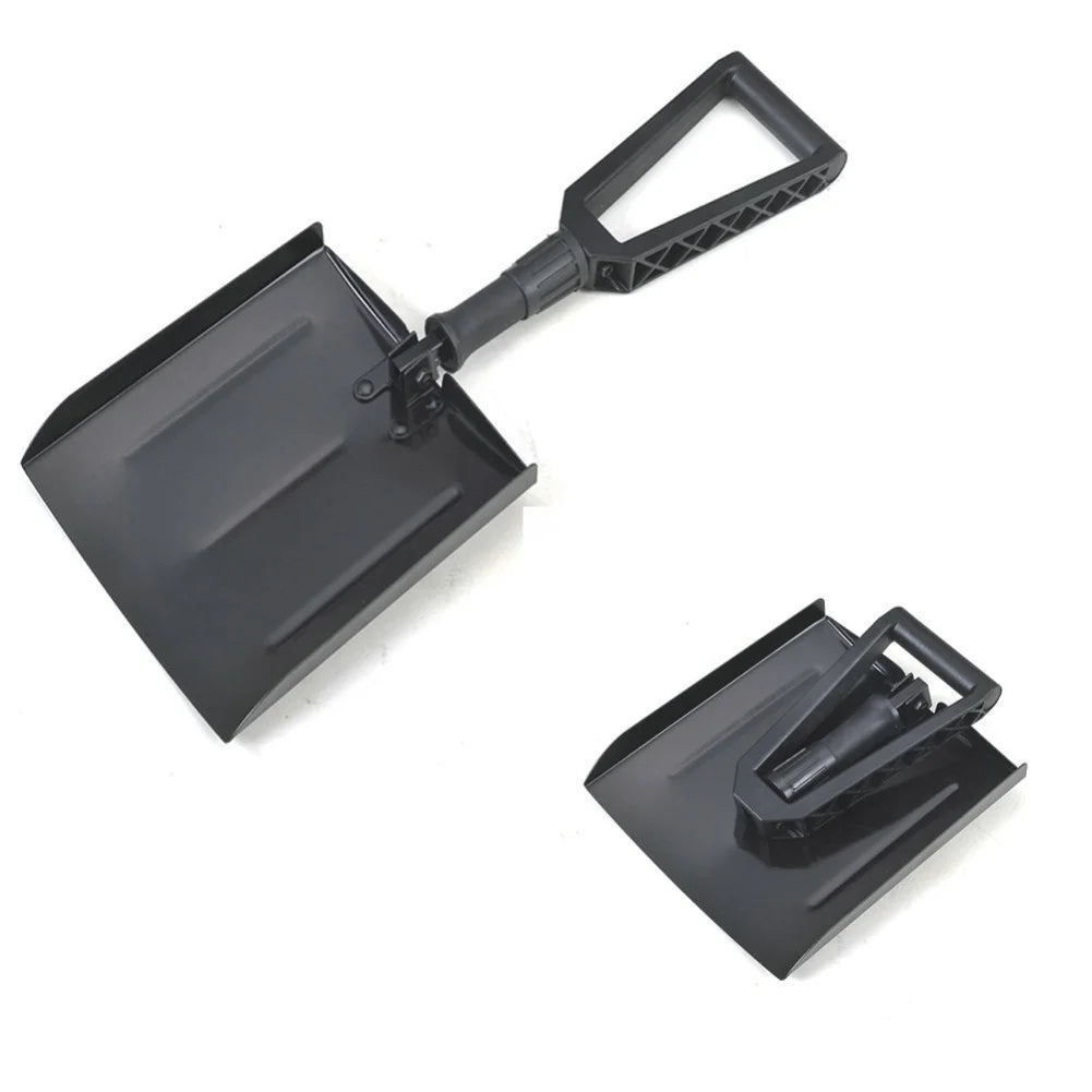 For Car Trunk Folding Snow Shovel Black Compact Snow Shovel With Pouch Snow Shovel Carry Pouch Included Multi-purpose Use