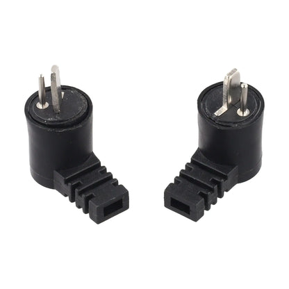 2 Pieces 2 Pin DIN Right Angle Speaker Cable Connectors for Loudspeaker Applications with Screw Terminal Design
