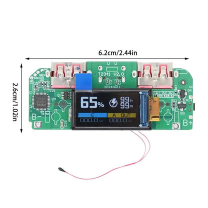 21700 Battery Case Fast Charging Mini Portable Power 22.5W Fast Charging Module TFT Color Screen Digital DIY Power Bank Kit