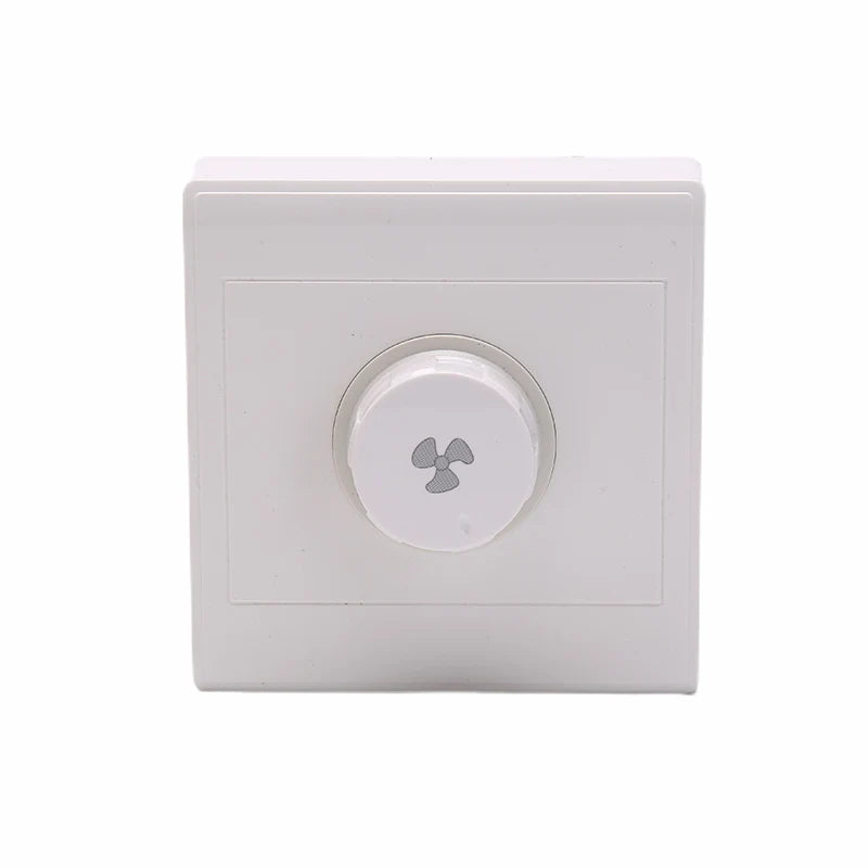 New 1PC Plastic AC220V 10A 15W-300W White 86Type Ceiling Fan Adjustment Stepless Speed Controller Wall Switch