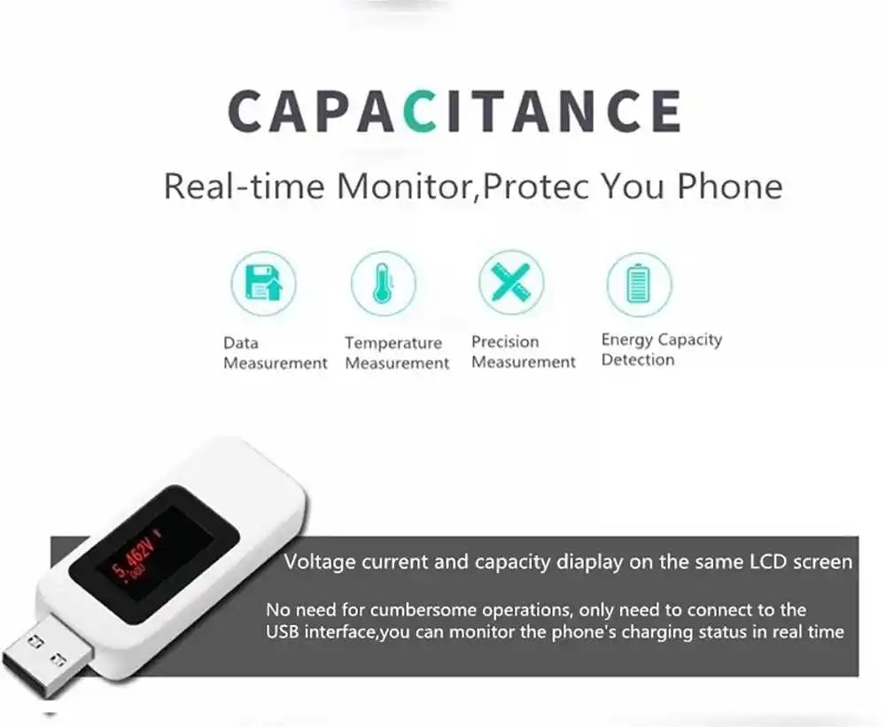 10-in-1 USB Digital Tester Voltmeter Ammeter for Power Bank & Charger