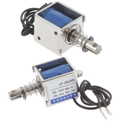 JF-0826B 12V/2A 10mm 20N push pull type open frame solenoid electromagnet