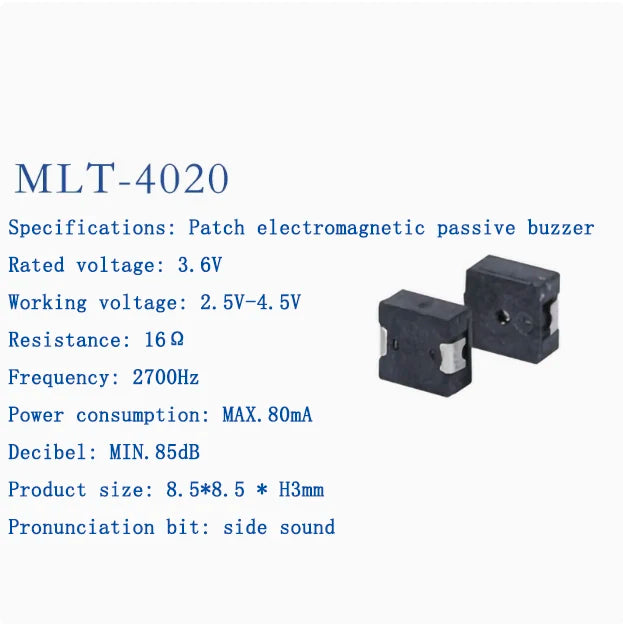 Active and Passive Electromagnetic Patch Buzzers MLT-4020 MLT-5018 MLT-5020 MLT-5030 5525 7525 8530 8540 9025 9032 9045 MLT9650