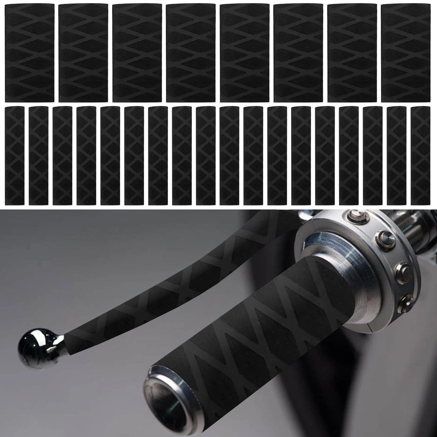 Non-Slip Motorcycle Handlebar Sleeve Thermal Shrinkage Heat Shrinkable Cover Rubber Safety Brake Grip Sleeve Protector Covers