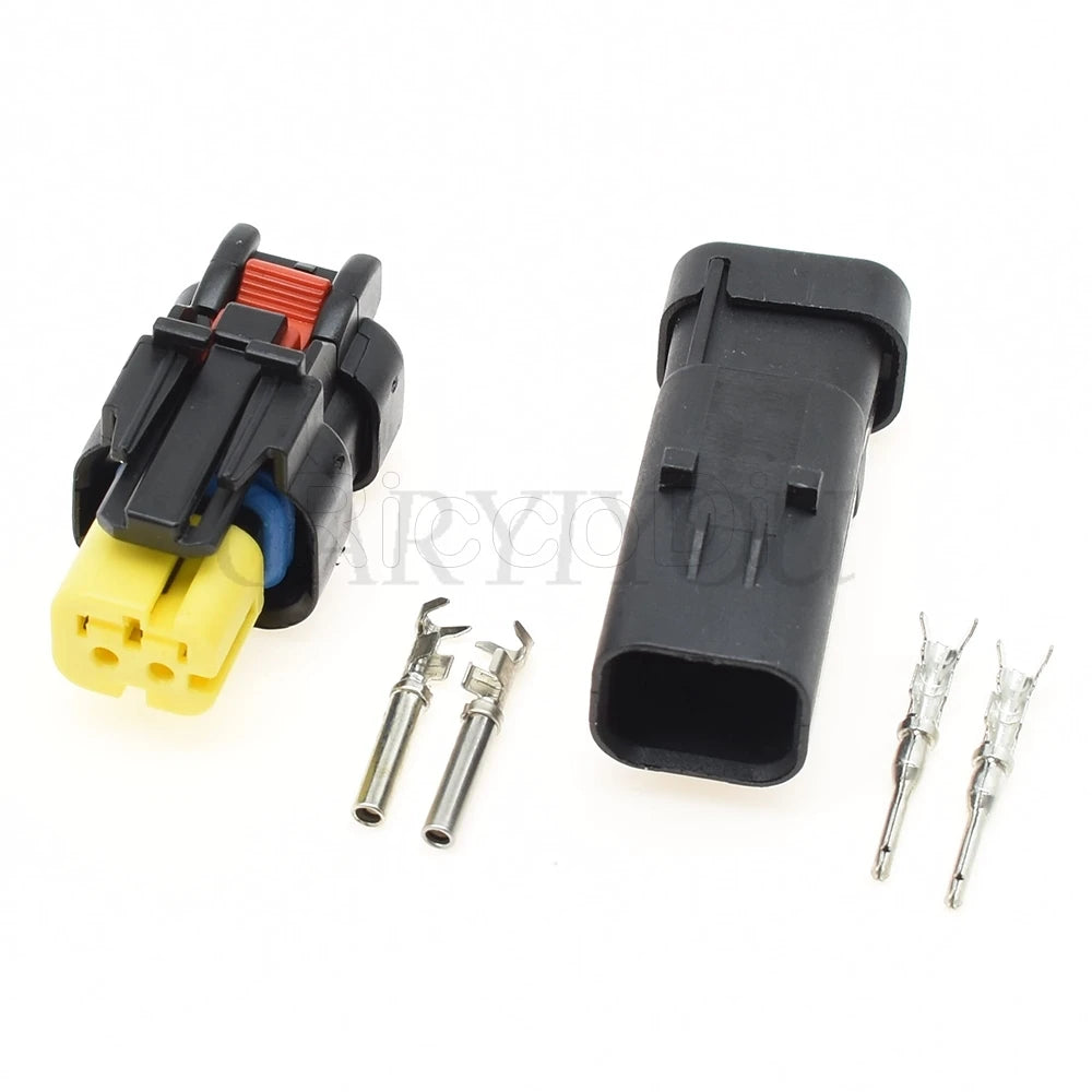 2 Pin Excavator Engine Injector Wiring Harness Connector Male and Female Plug Compatible with 776427-3 / 776534-1