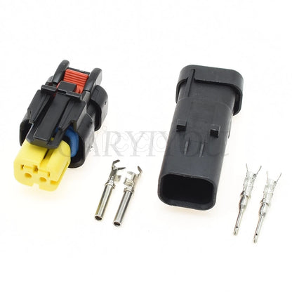 2 Pin Excavator Engine Injector Wiring Harness Connector Male and Female Plug Compatible with 776427-3 / 776534-1