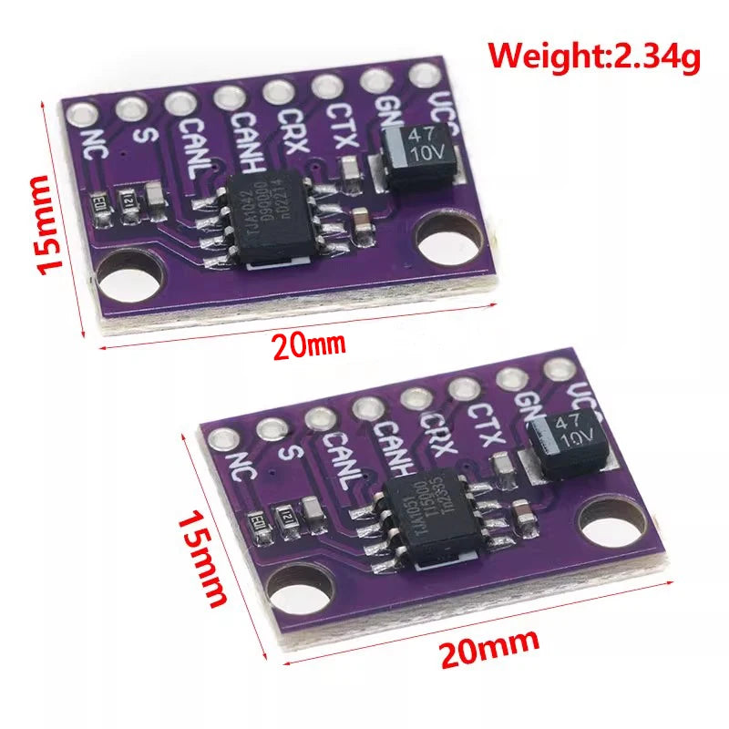 TJA1042 / TJA1051 High-Speed CAN Bus Transceiver Module — ISO 11898, Arduino, ESP32