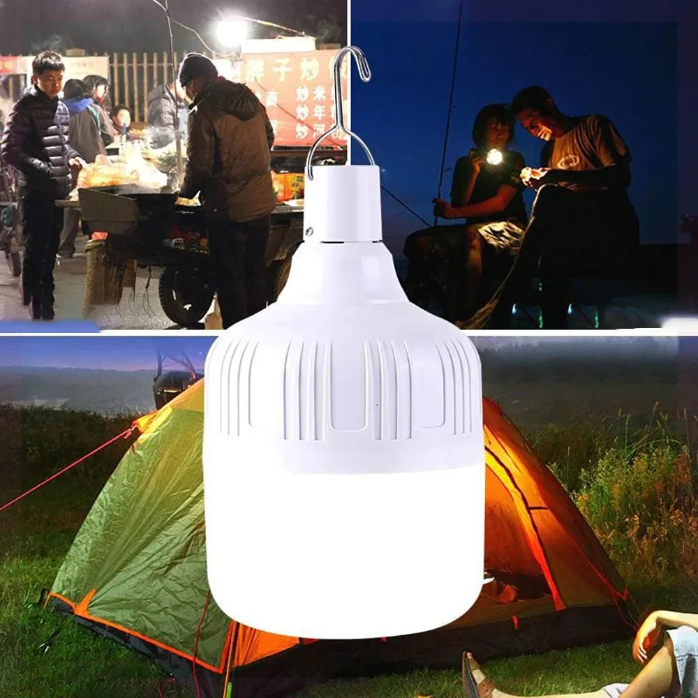 160W LED Camping Light Multifunctional USB Rechargeable Lamp Portable Tactical Flashlight for Outdoor Fishing Emergency Lanterns