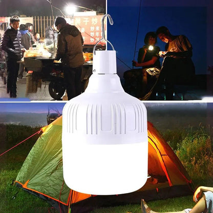 160W LED Camping Light Multifunctional USB Rechargeable Lamp Portable Tactical Flashlight for Outdoor Fishing Emergency Lanterns