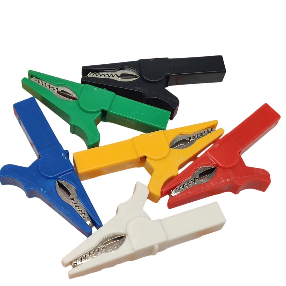 Electrical Jumpers Crocodile Clips Six Different Colors Strong Grip And Conductivity 14mm Maximum Opening 4mm Wiring Hole