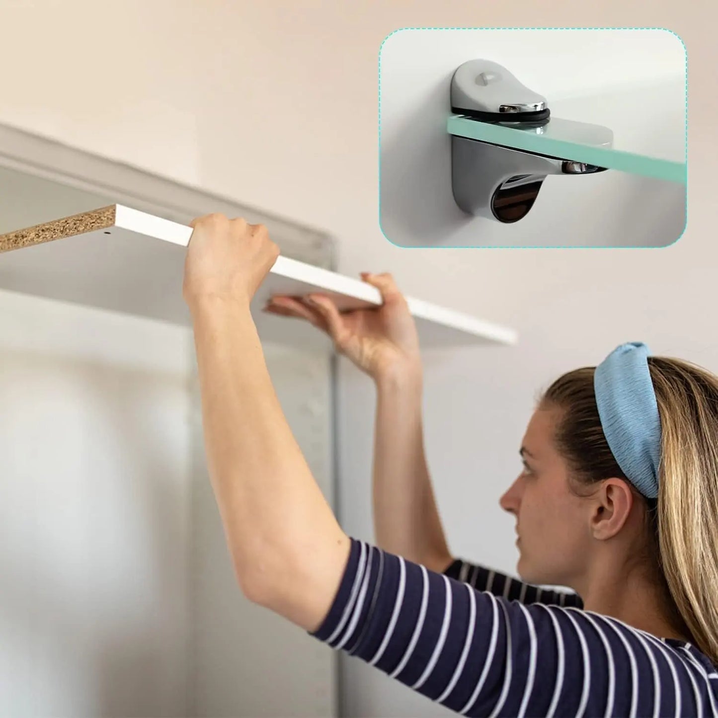 4/1pcs Adjustable Glass Shelf Holder Clamp Bathroom Support Brackets Shelves Holder Wood Shelves Support Shelf Bracket For Glass