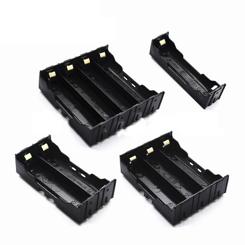 ABS 18650 Battery Holder Case Storage Box with Hard Pin Slots for 1-4 Cells