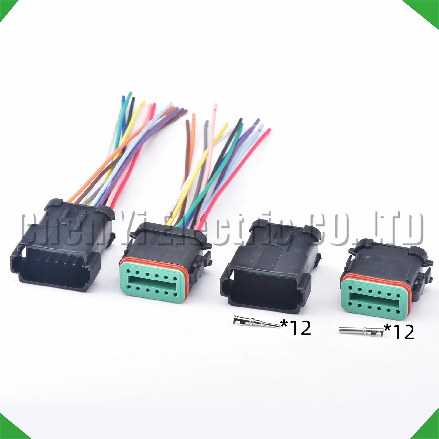 12 Pin DT Connector DT06-12S DT04-12P DT06-12S-E005 Deutsch Waterproof Pigtail
